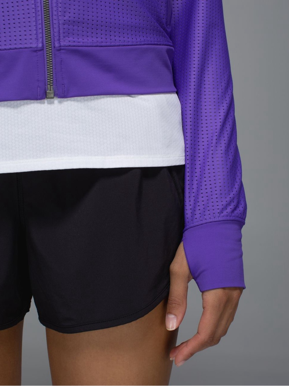 Lululemon Sweaty or Not Jacket Iris Flower Purple Size 10 - Picture 4 of 10
